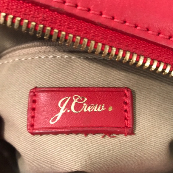 J Crew Crossbody Purse Womens Red Harper Leather Shoulder Bag Classic Bohemian - Picture 3 of 12